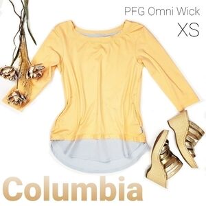 Columbia PFG Omni Wick Yellow Silver Gray Top XS
